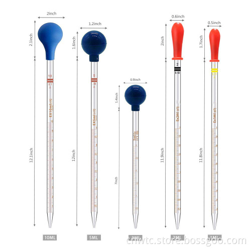 High Boro3.3 Glass Measuring Pipette with Graduation from 0.1mm to 50mm: Laboratory Consumables for Precise Volume Measurement